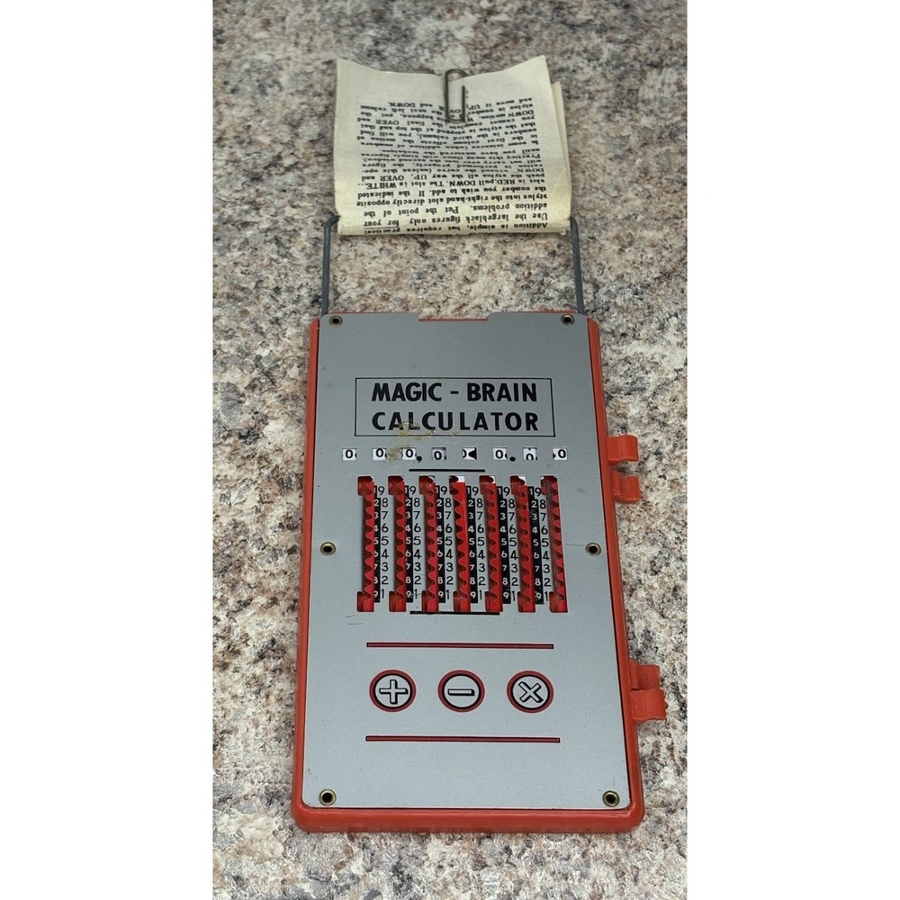 Vintage Magic Brain Calculator Made in Japan NO STYLUS